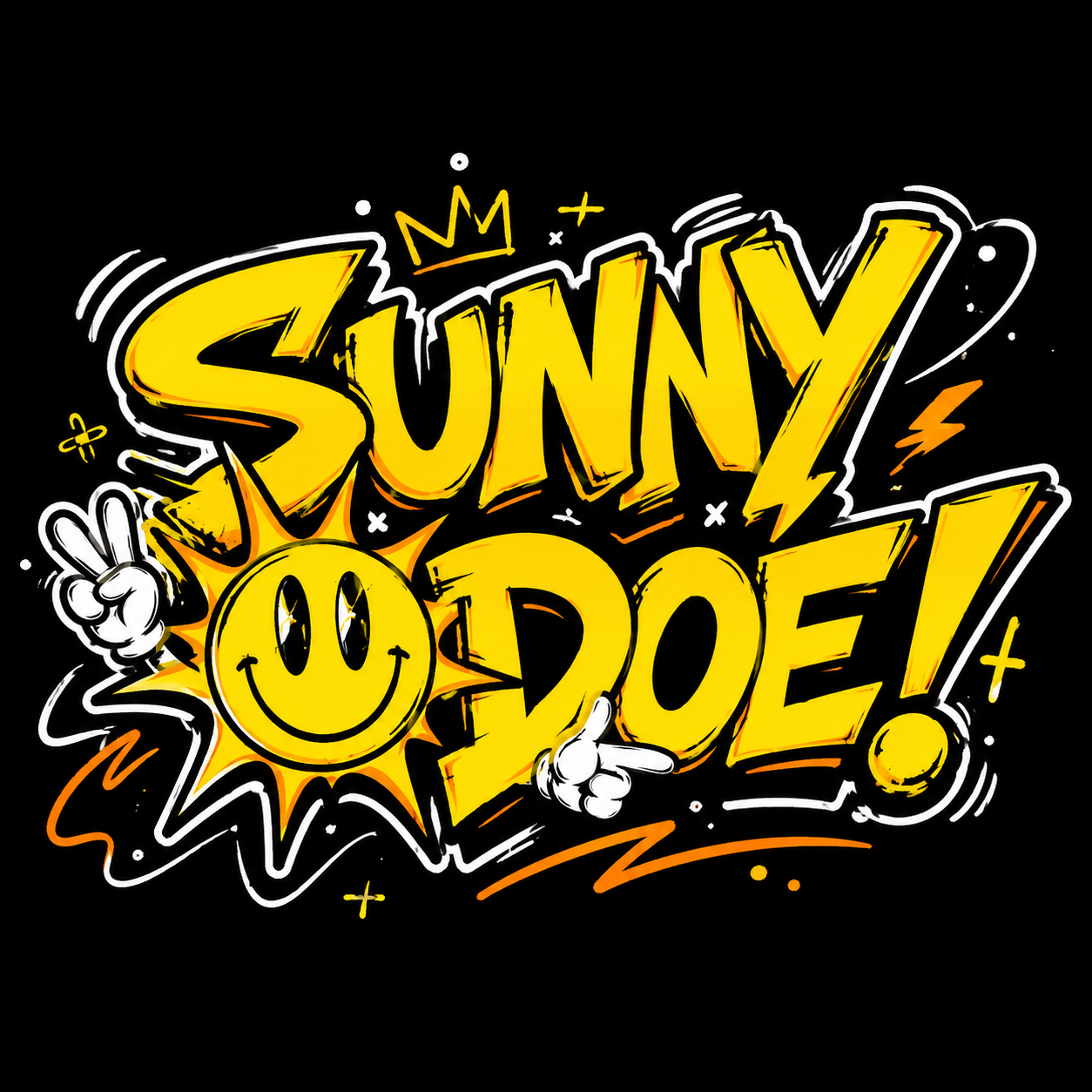 Sunny Doe graffiti sun logo